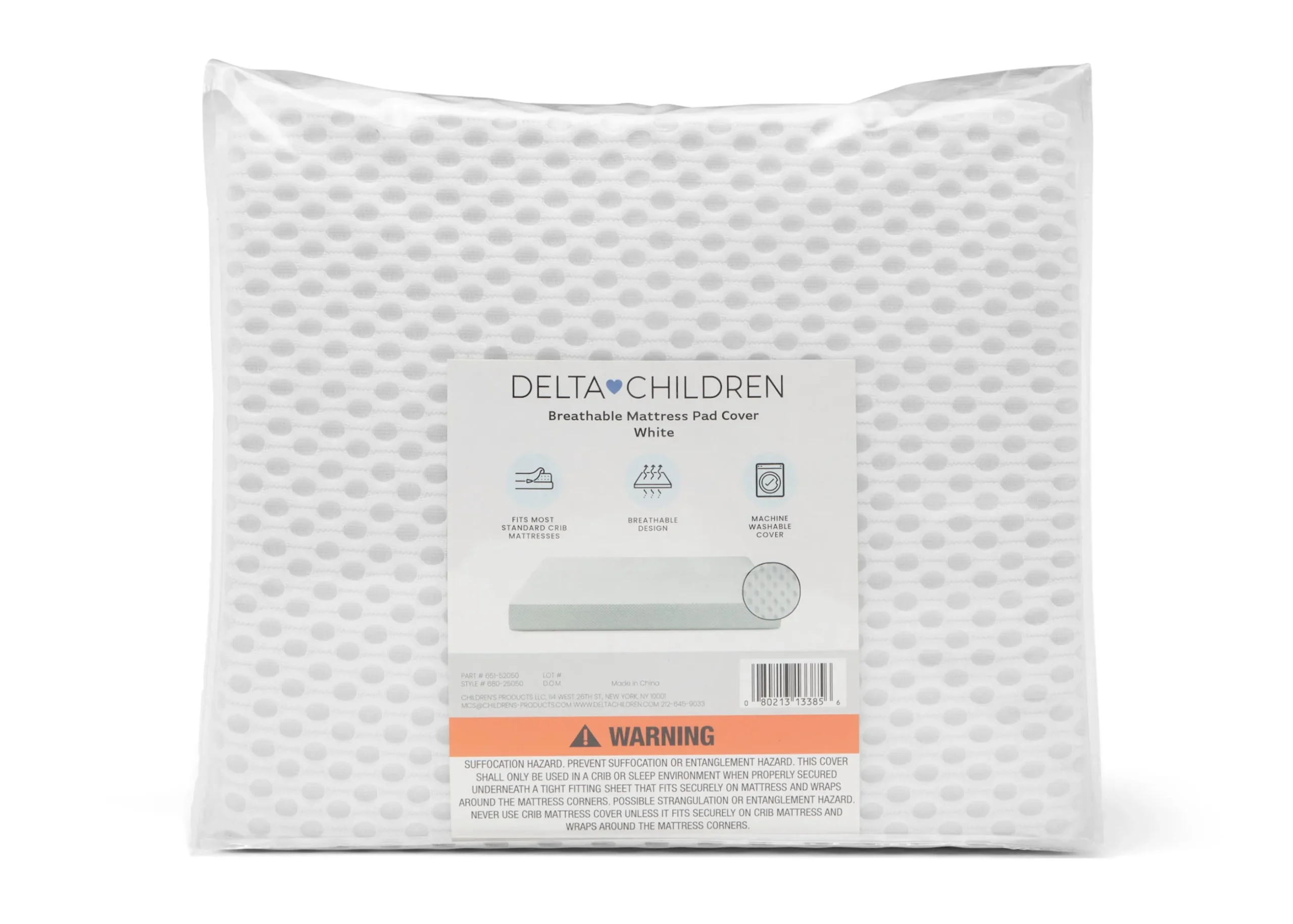 100% Breathable Crib Mattress Pad Cover