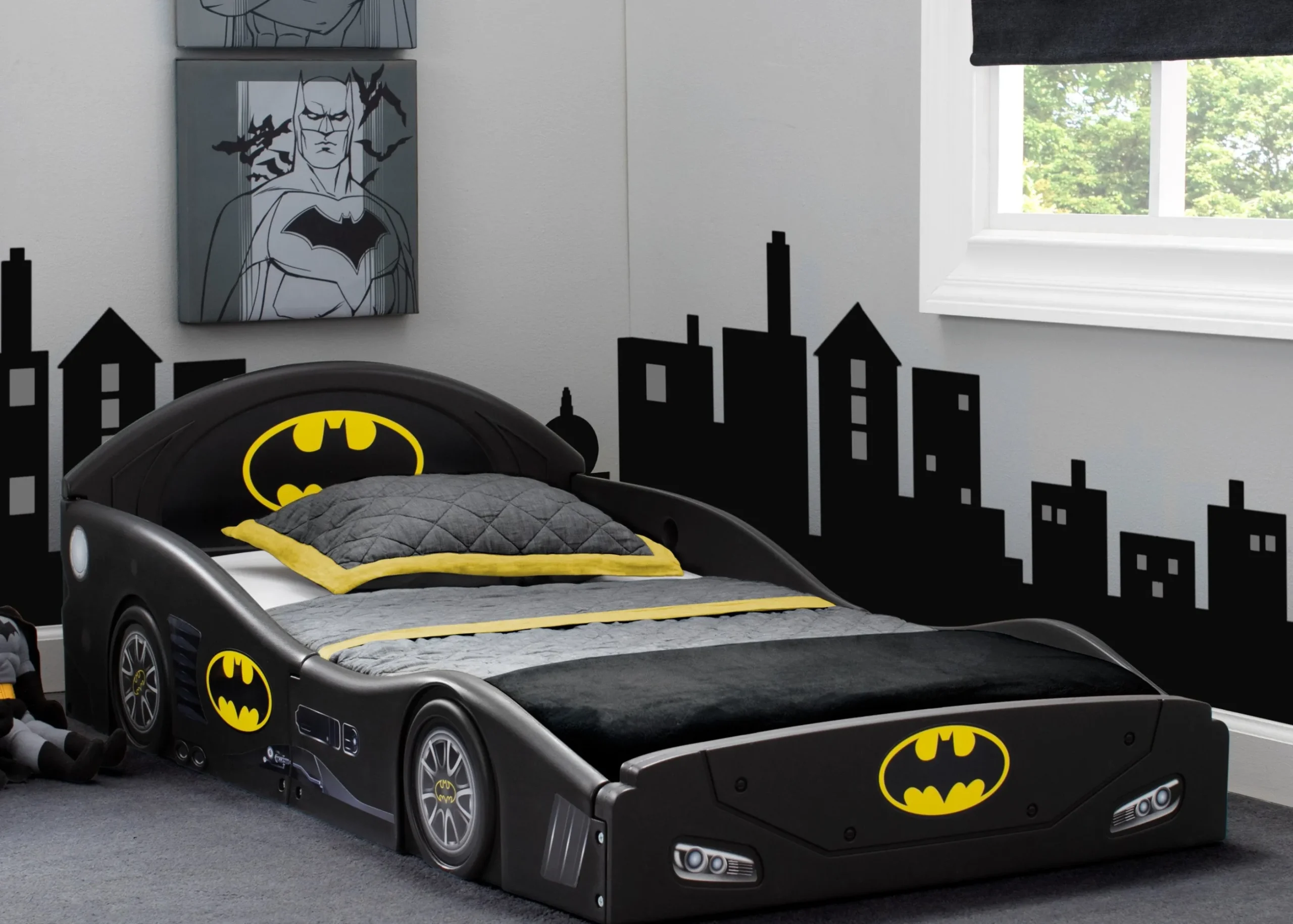 Batman Batmobile Plastic Sleep and Play Toddler Bed