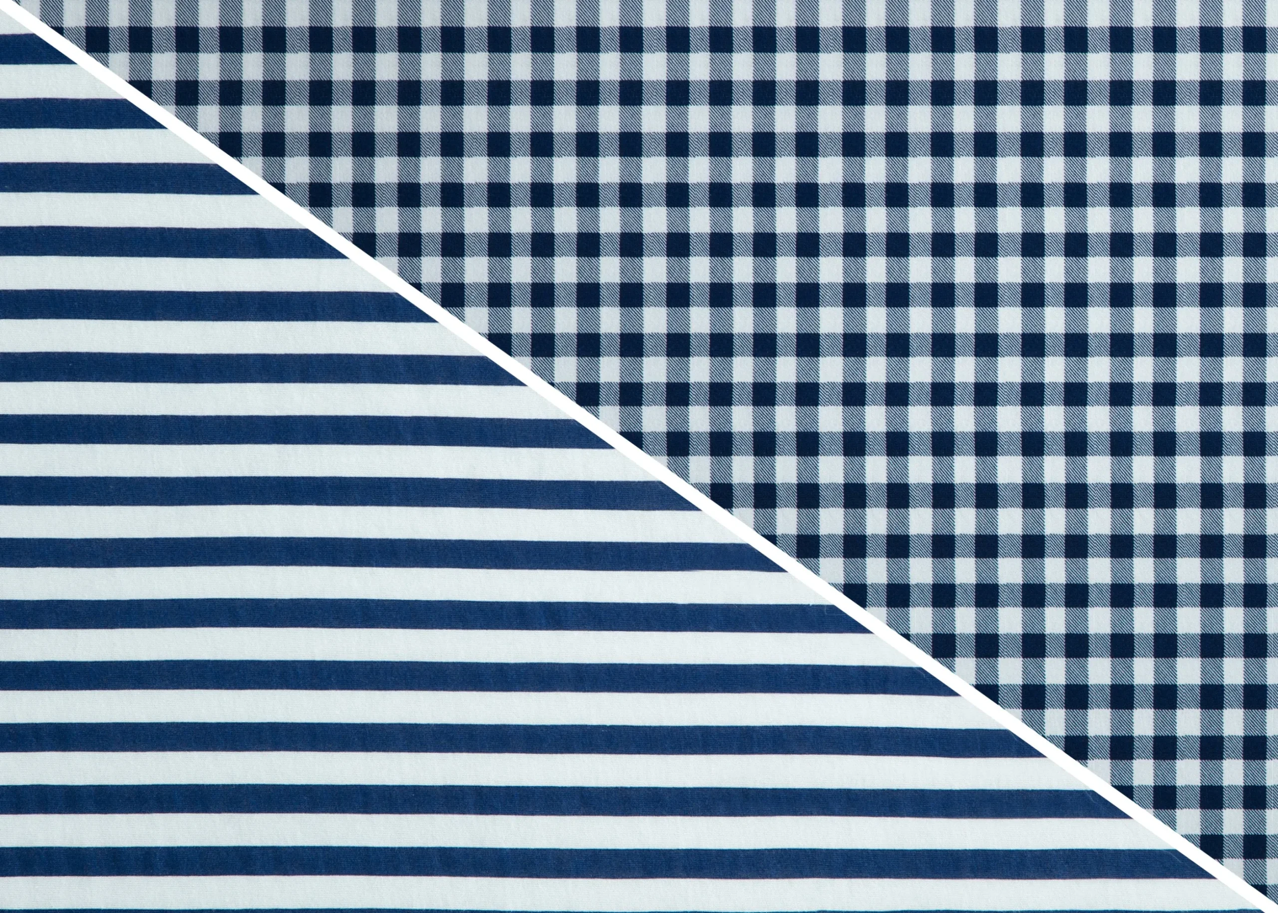 Blue Gingham Fitted Crib Sheets - 2 Pack