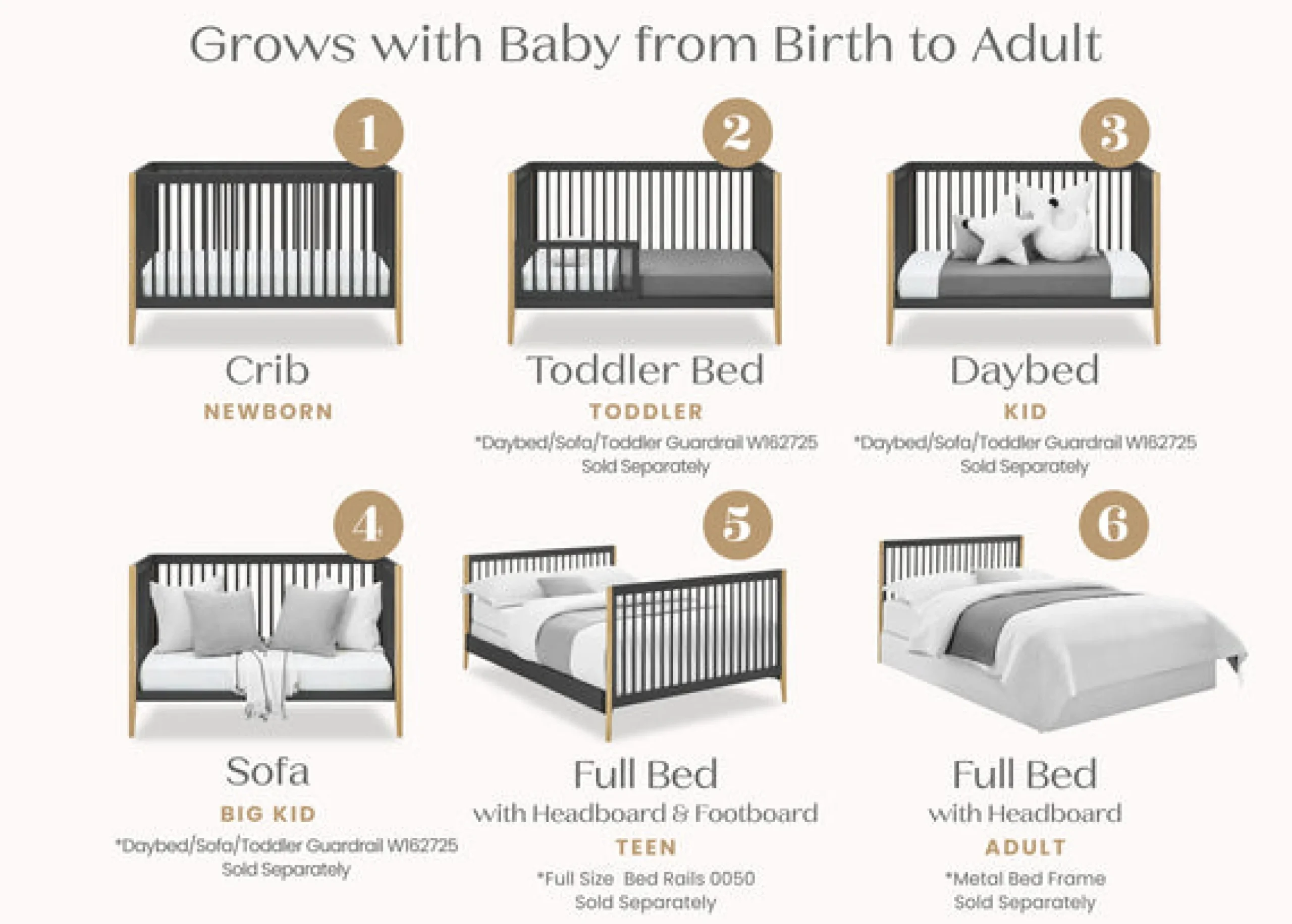 Casey 6-in-1 Convertible Crib