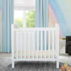 Classic Mini Crib with 2.75-inch Mattress - Convertible to Twin Bed