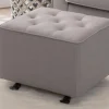 Emma Diamond Tufted Nursery Gliding Ottoman
