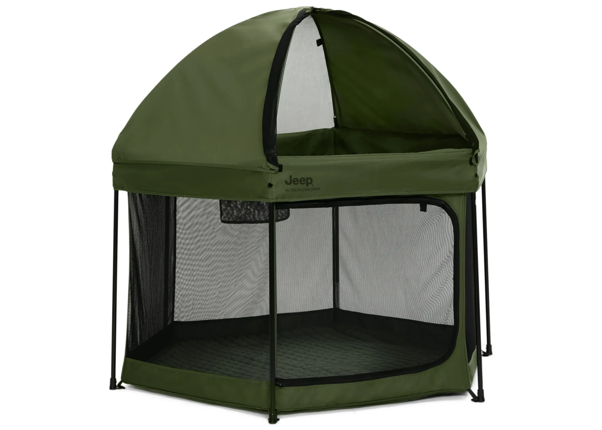 Hexagon Pop Up Play Yard with Removable Canopy