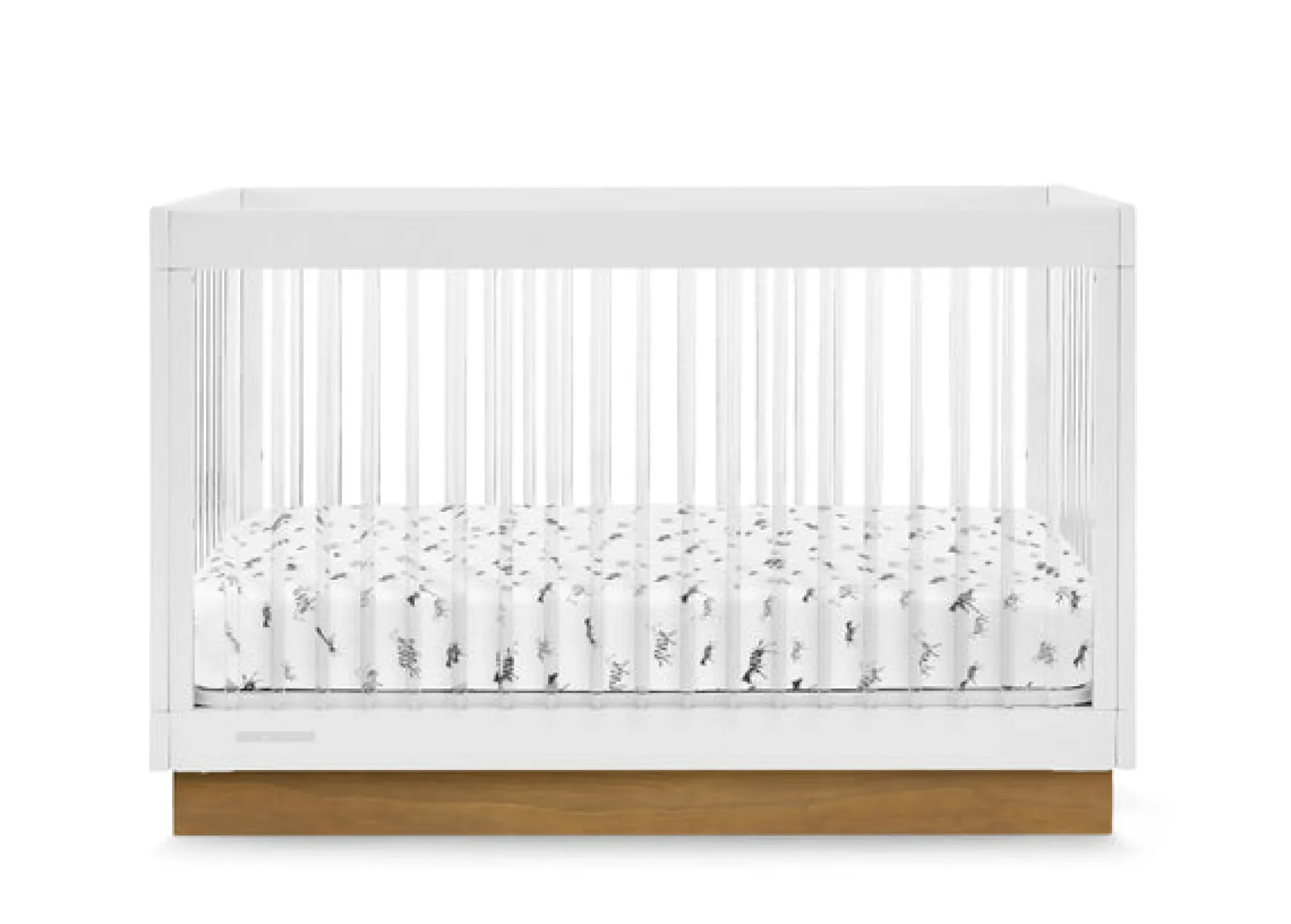 James Acrylic 4-in-1 Convertible Crib