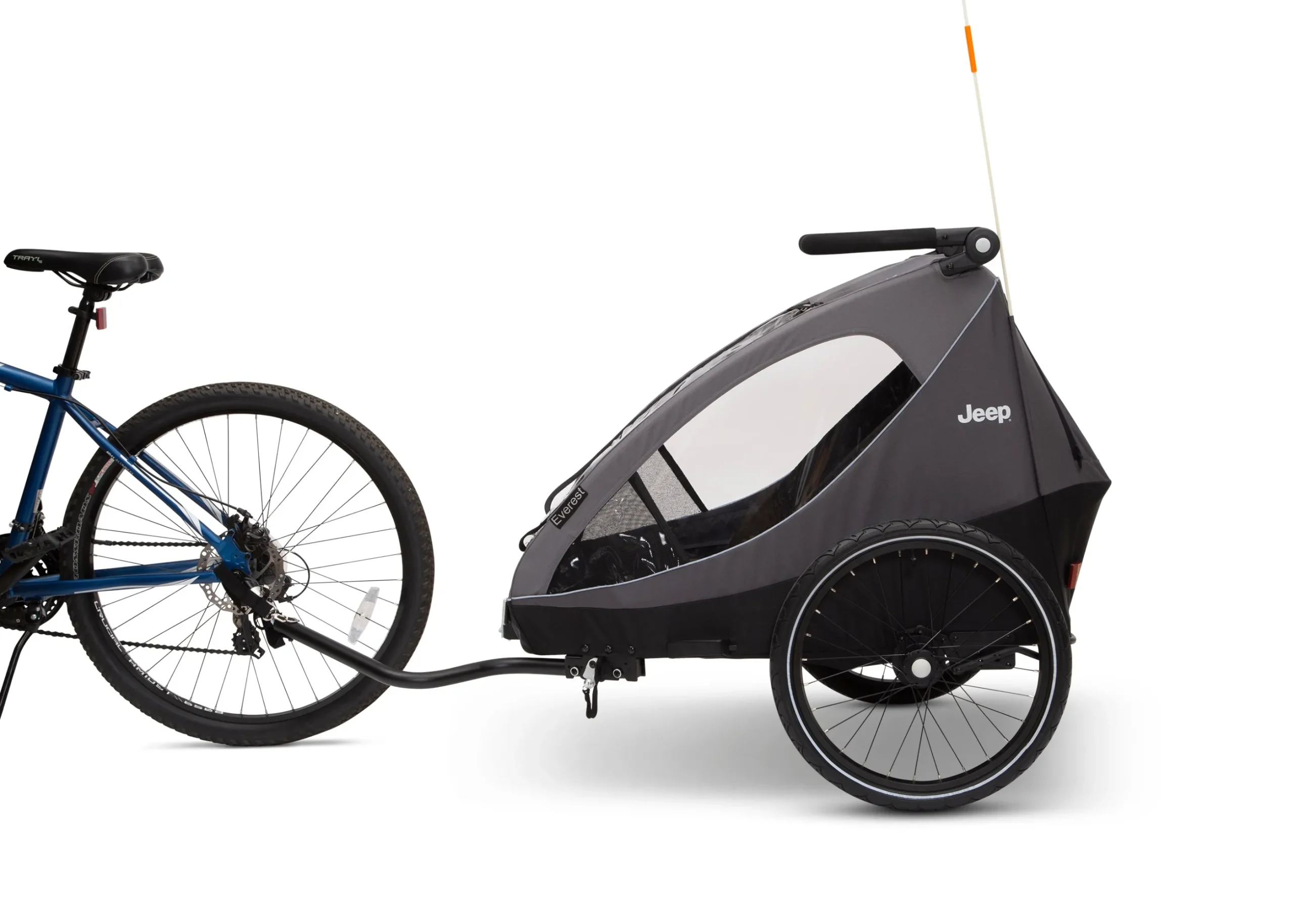 Jeep Everest 2-in-1 Child Bike Trailer and Stroller for 2 Kids