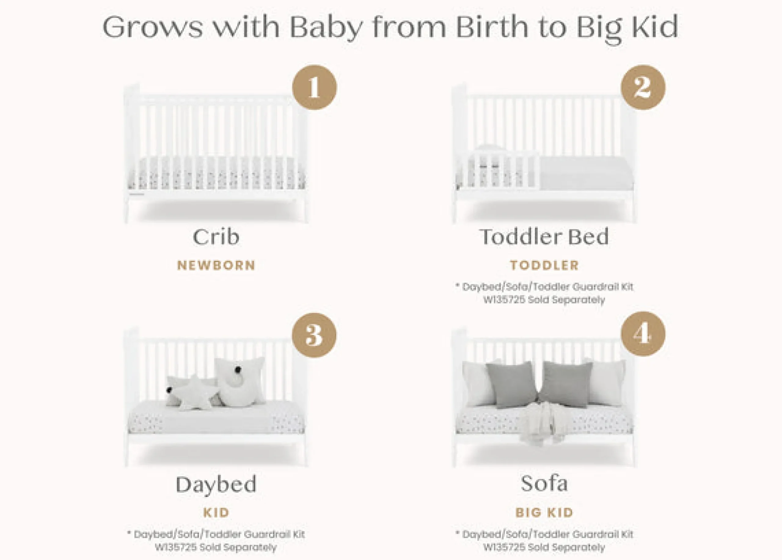 Lily 4-in-1 Convertible Crib