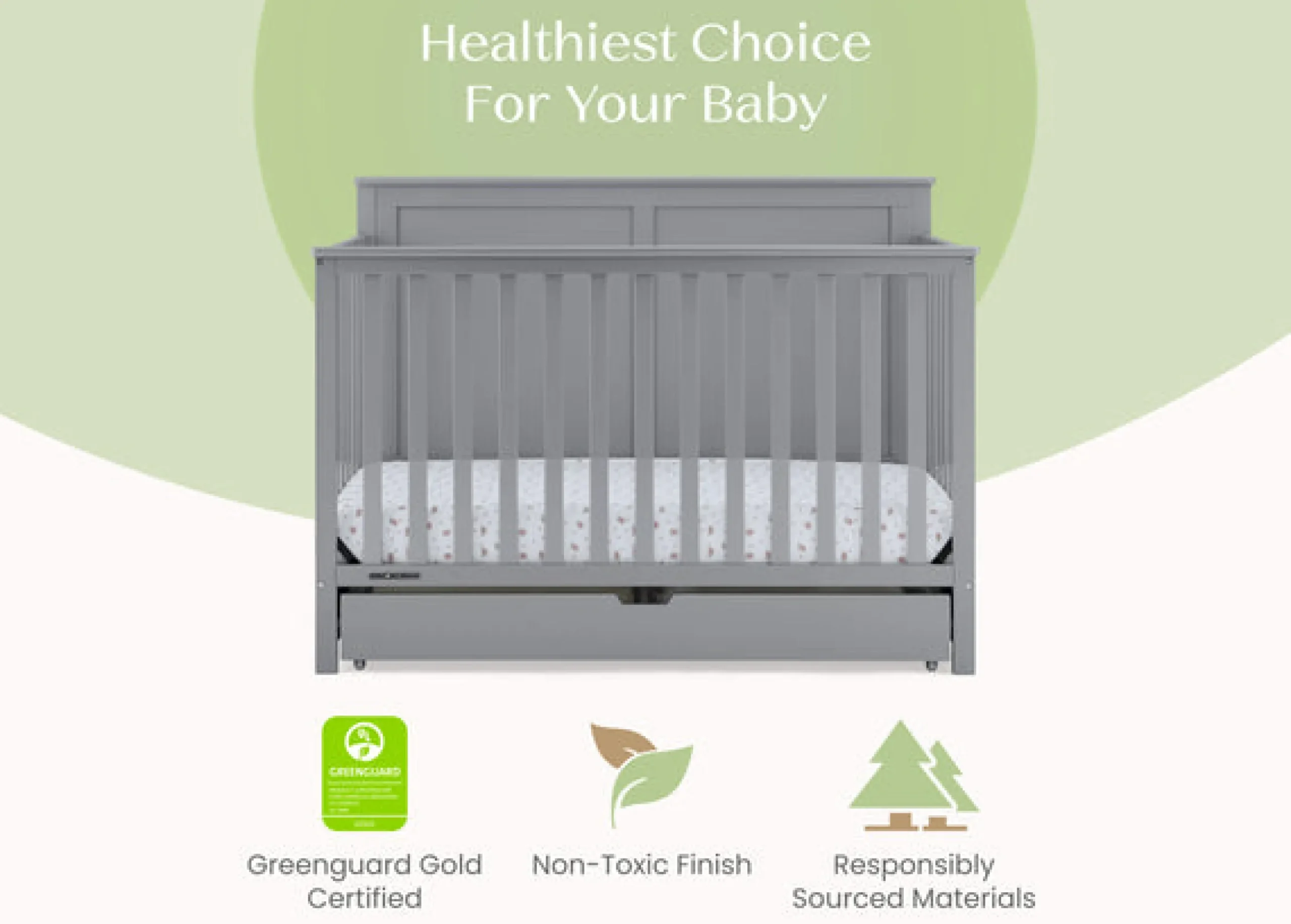 Logan 6-in-1 Convertible Crib with Underdrawer
