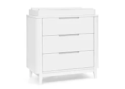 Noah 3 Drawer Dresser with Changing Top and Interlocking Drawers