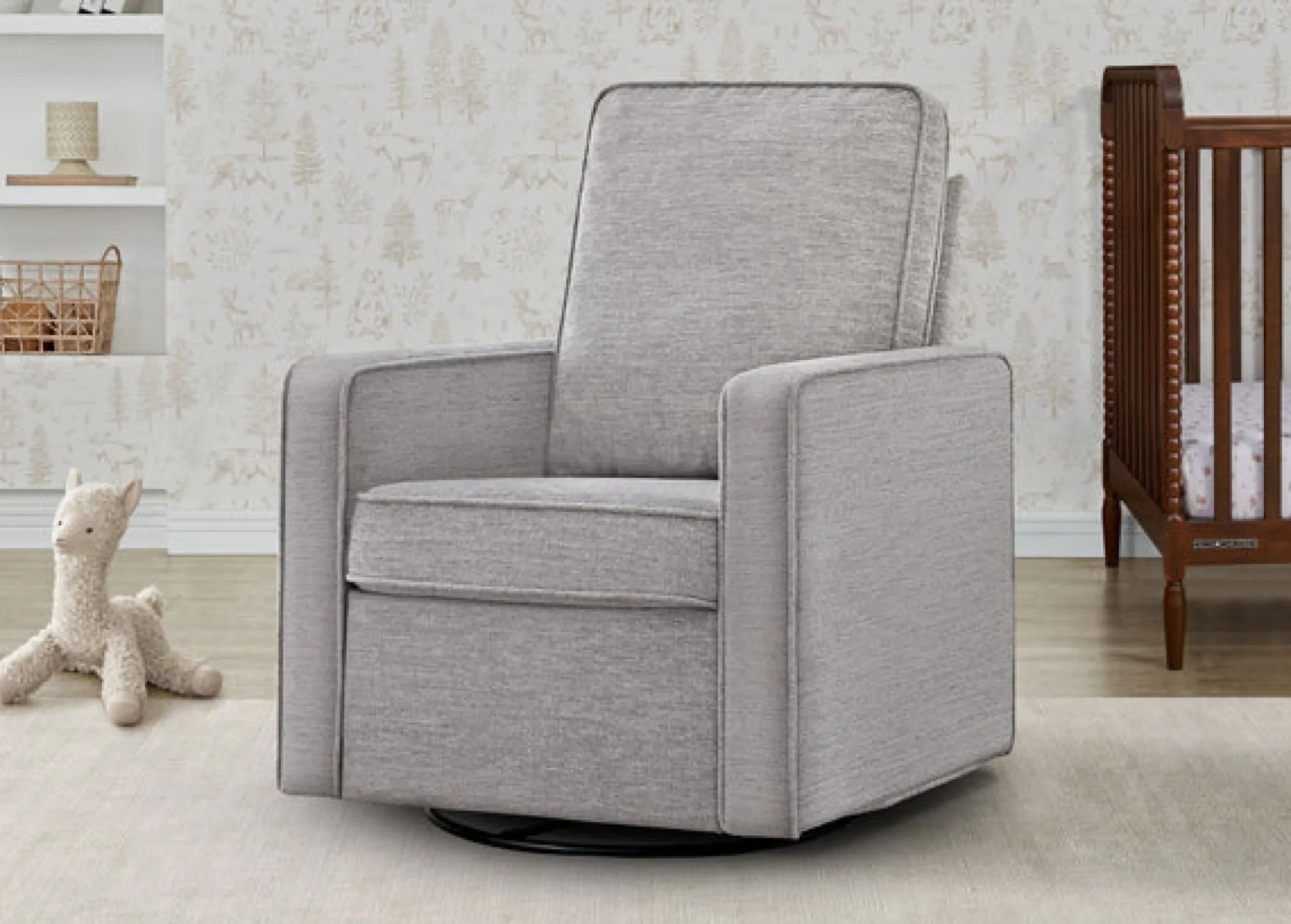 Noah Upholstered Swivel Glider