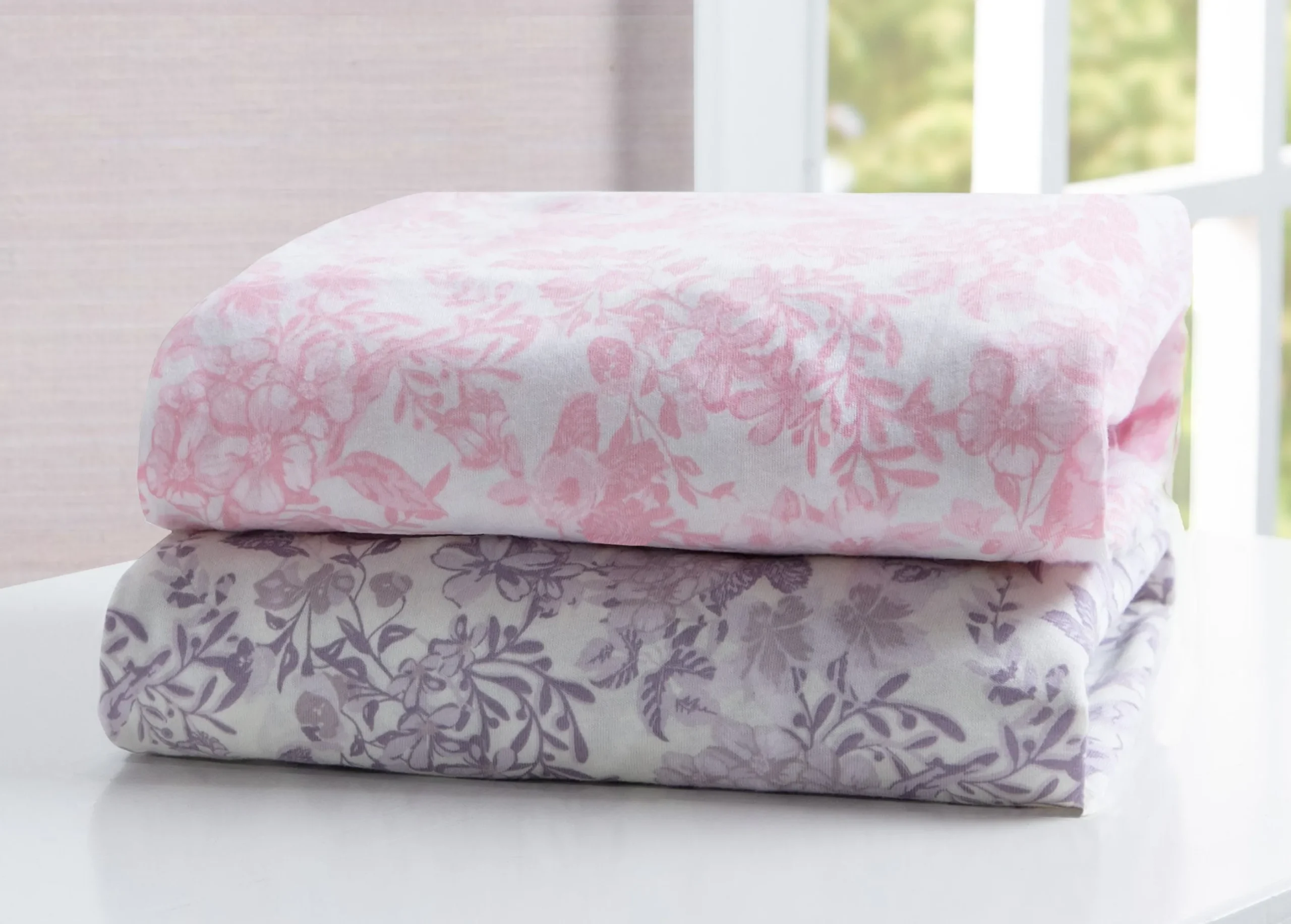 Pastel Floral Fitted Crib Sheets - 2 Pack
