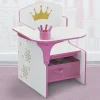 Princess Crown Chair Desk with Storage Bin