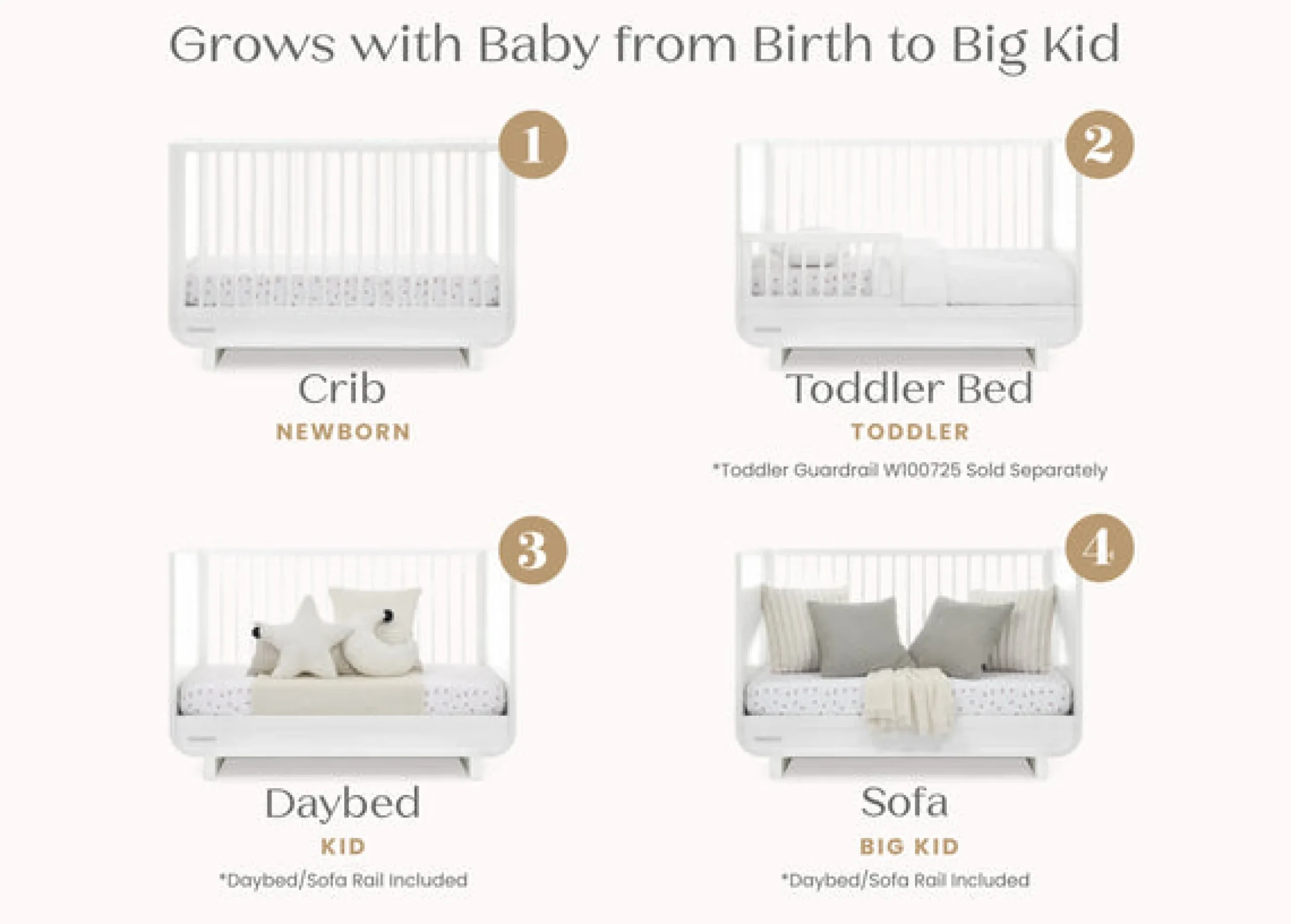 Rhodes 4-in-1 Convertible Crib