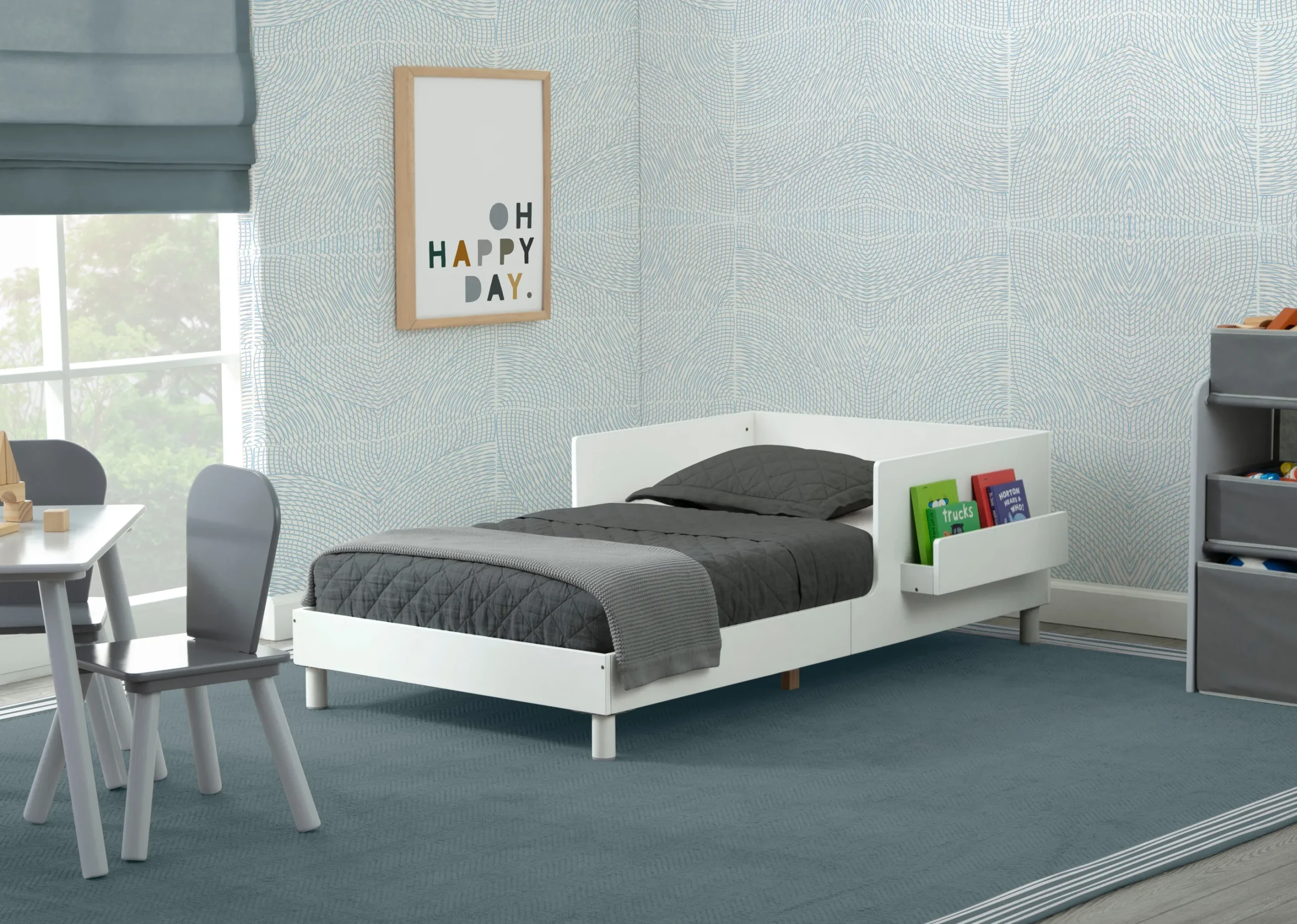 Sleep N Store Toddler Bed with Interchangeable Shelf
