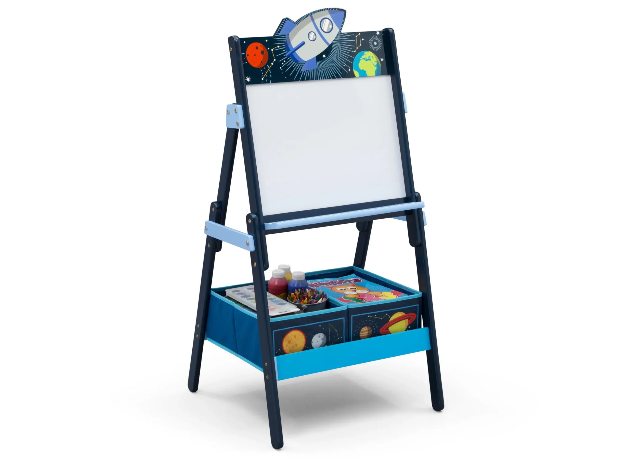 Space Adventures Wooden Activity Easel with Storage