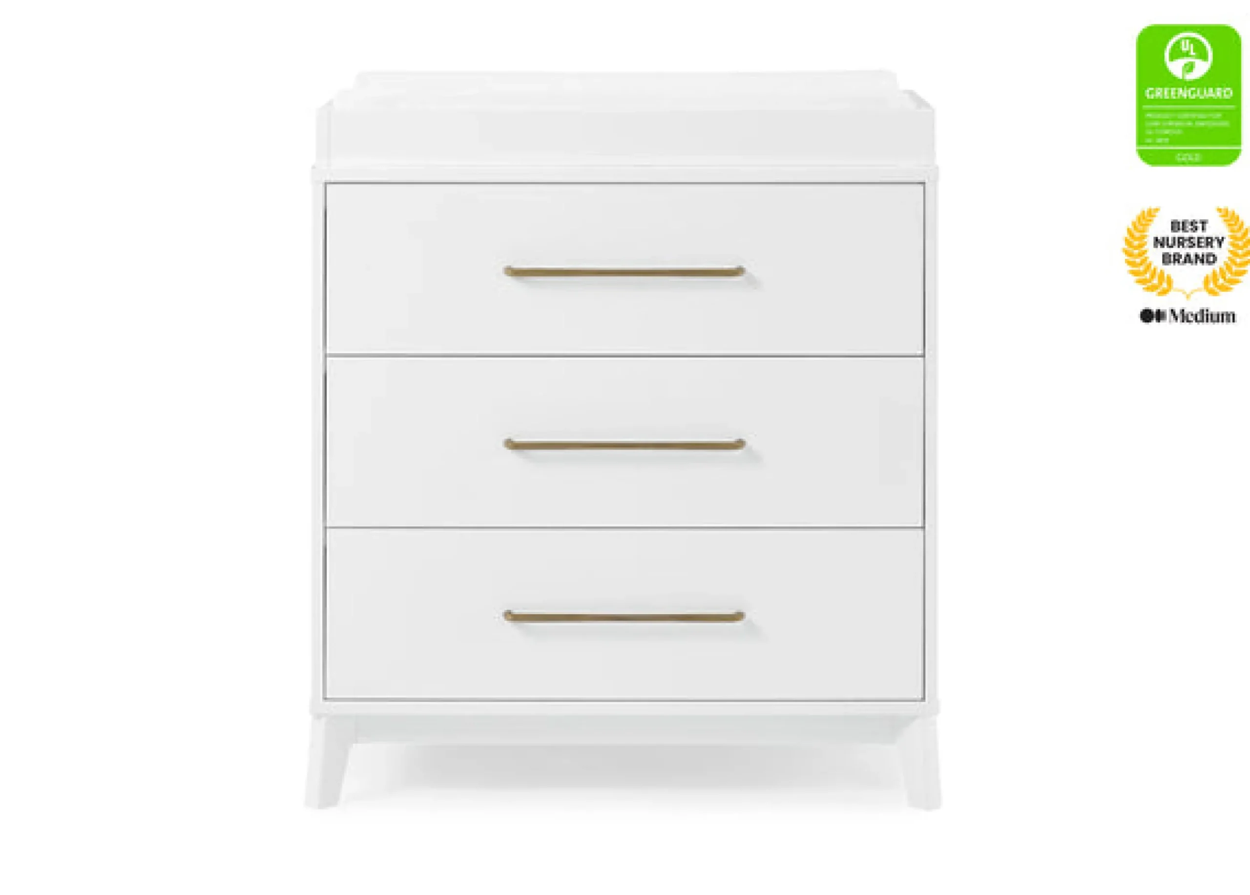 Spencer 3 Drawer Dresser with Changing Top and Interlocking Drawers